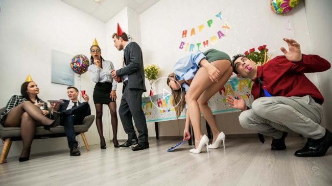 This is the poster image for Workplace Pussy Party Tina Fire & Irina Cage & Jordi El Nino Polla Brazzers Exxtra video